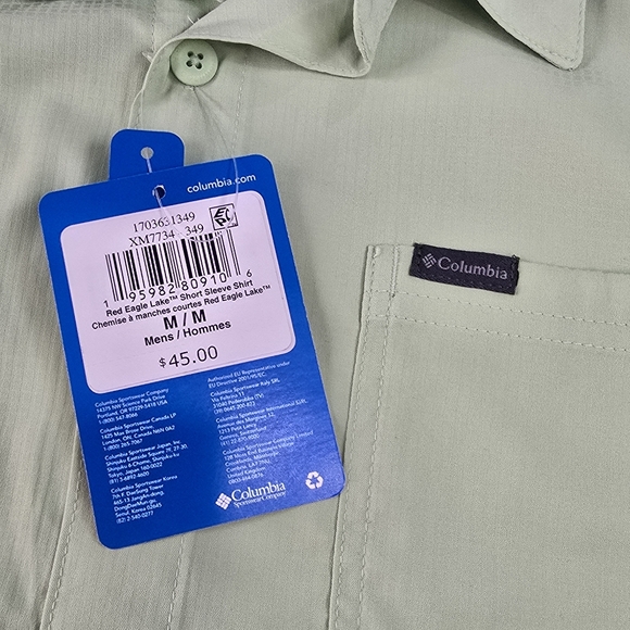 Columbia Short Sleeve Button Down Shirt‎ Size Medium - Picture 4 of 5